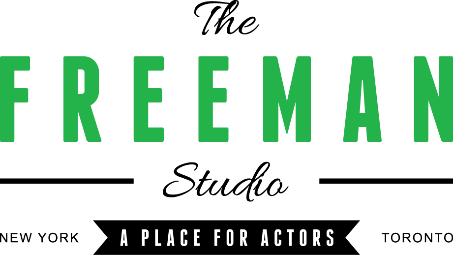 The Freeman Studio Logo for "The Freeman Studio" with the tagline "A Place for Actors" and mentions of New York and Toronto locations. New York & Toronto Acting Studio